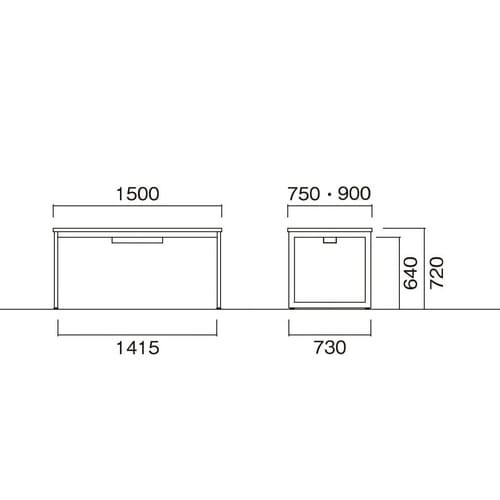 QBMTGテーブルW1500D750BOW