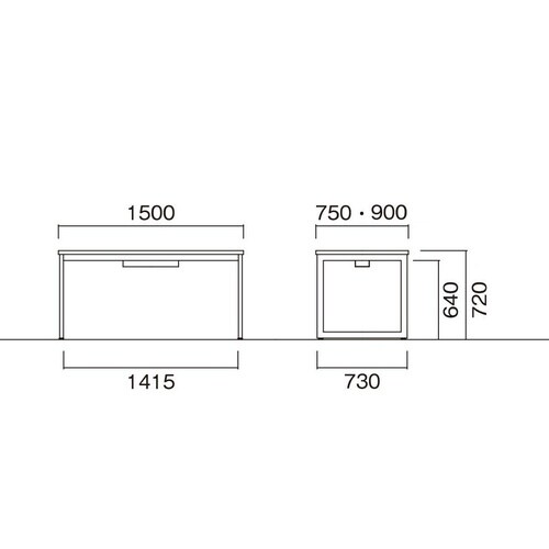 QBMTGテーブルW1500D750HWMG
