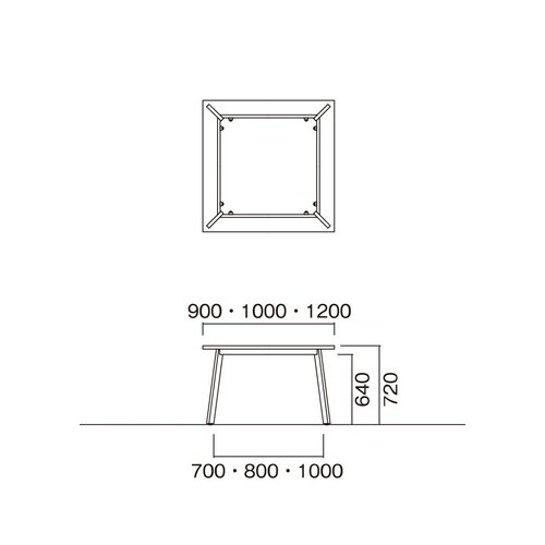 UMMTGテーブルW1000D1000BOW