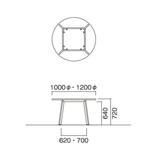 UMMTGテーブルφ1000HOW