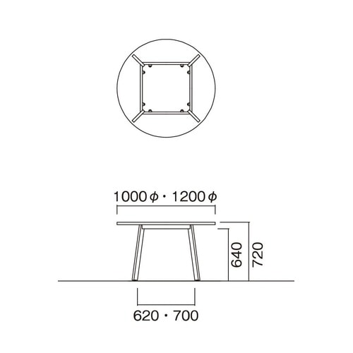UMMTGテーブルφ1200HOW