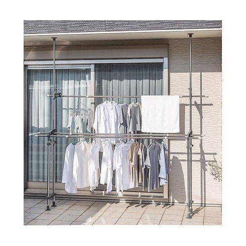 物干し 室外 ベランダ用突っ張り物干し