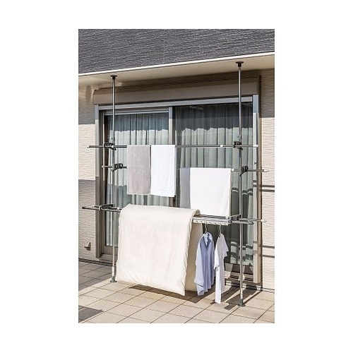 物干し 室外 ベランダ用突っ張り物干し