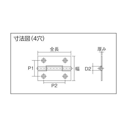 888102N スチール製厚口蝶番
