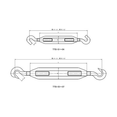 枠式ターンバックル フック&フックタイプ