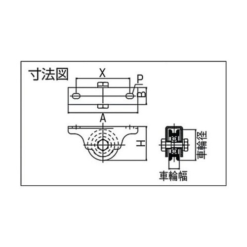 F60 鋼板枠重量戸車車径Φ60