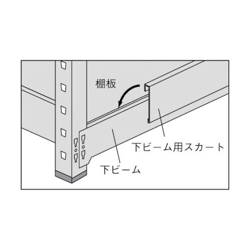 M1.5BS3 軽中量棚用ビームスカート