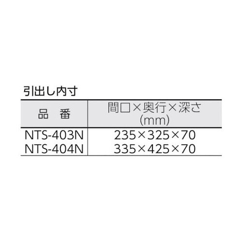 NTS403NW ツールワゴン引出幕板付
