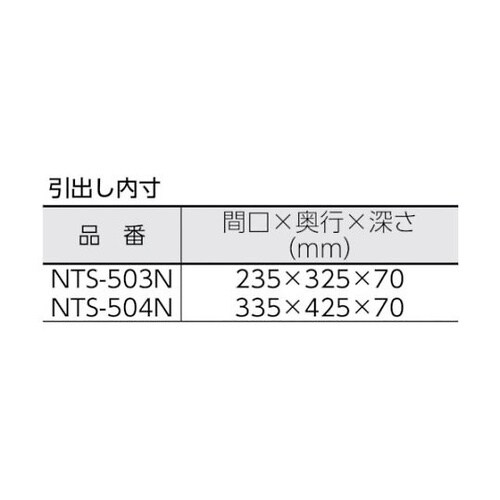 NTS504NW ツールワゴン引出・扉付
