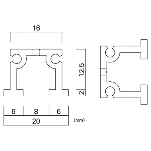 C−1ピクチャーレール シルバー2m 6