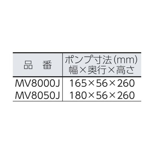 MV8050Jバキュム・プレッシャ・ポン