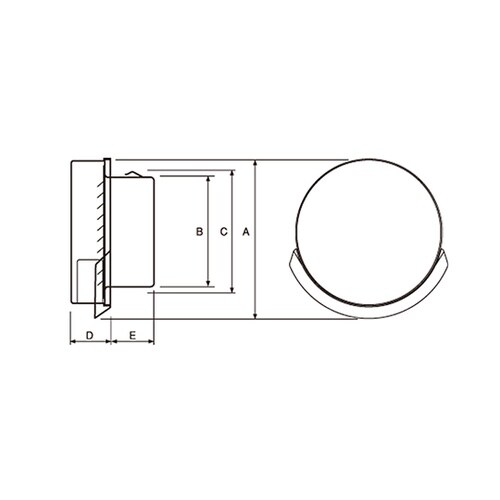 ステンレス換気用ガラリ(外壁用)フラット