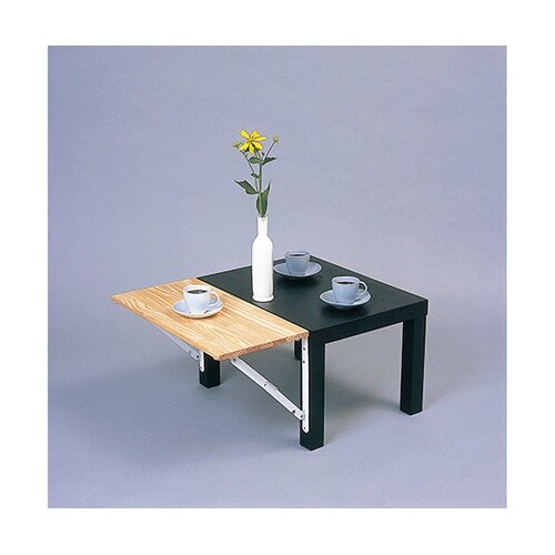 折りたたみ式棚受金具 白 305mm 2