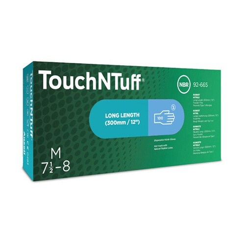 耐薬品ニトリルゴム使い捨て手袋 タッチエ