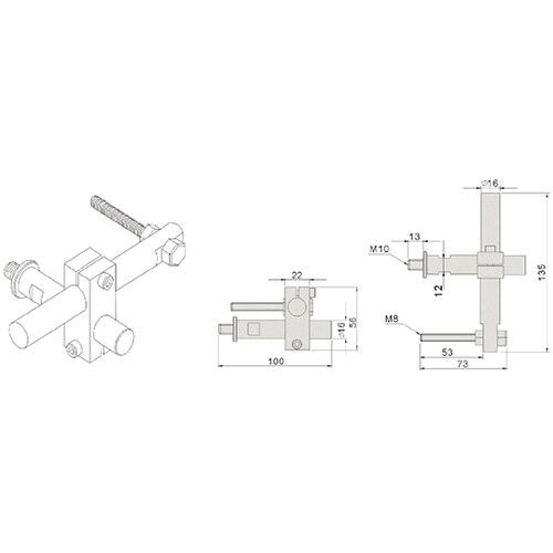 GSLT バイス用ワークストッパ