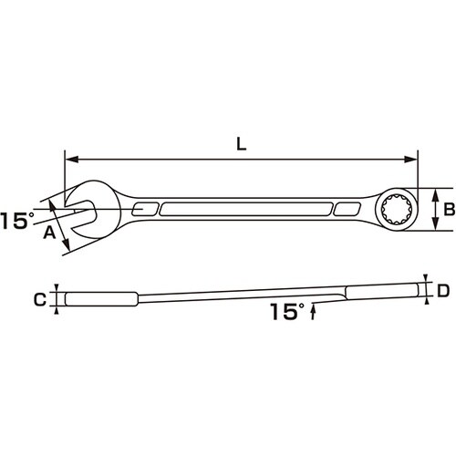 1241−1−D08 両口スパナ8本ST