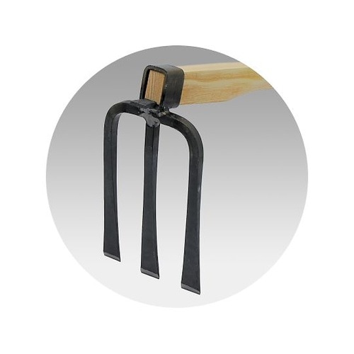 2040640 菊堂三本万能鍬3.5尺柄