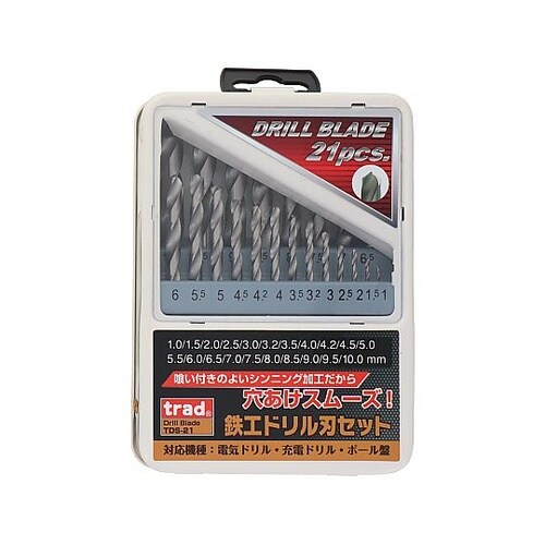 TDS−21 鉄工ドリルセット 21P