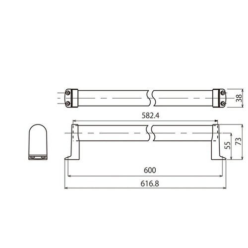 97254 木製手すり タテ・ヨコ兼用