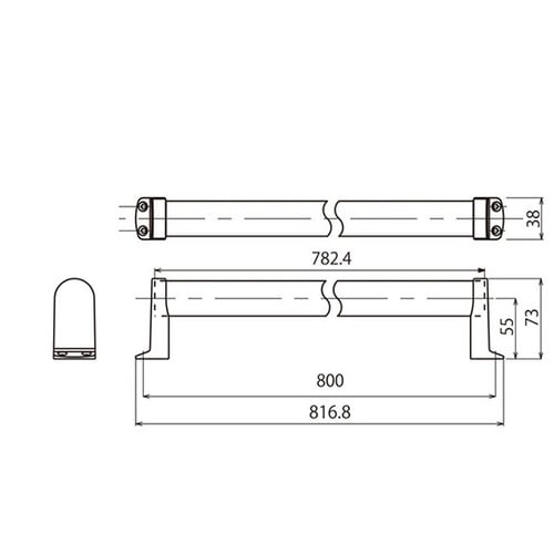 97255 木製手すり タテ・ヨコ兼用