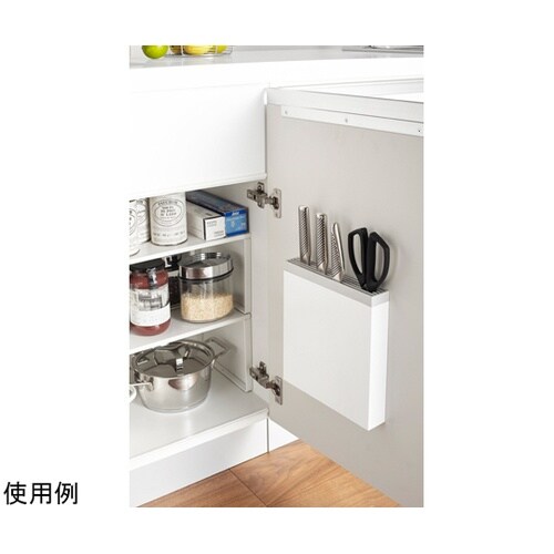 包丁&キッチンばさみ差し プレート ホワ