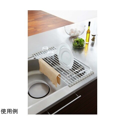 折り畳み水切りラック プレート S ホワ