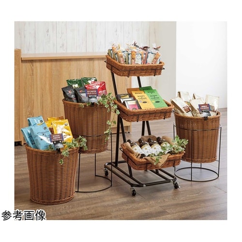 PP製バスケット付き3段スタンド 角型