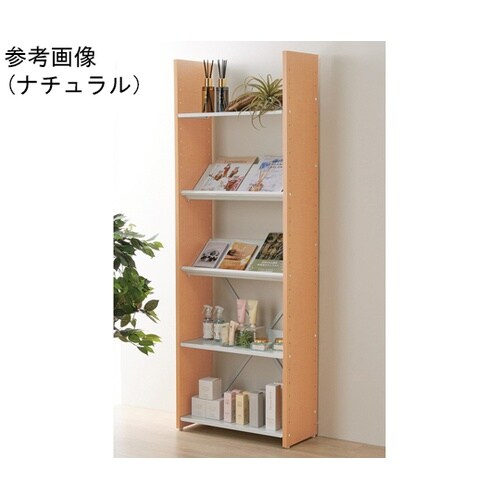 可動棚オープンラック5段 ナチュラル W