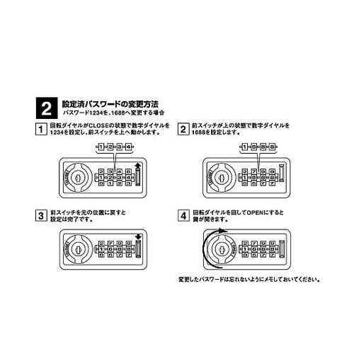 ローコストミニロッカー(ダイヤル錠)【2
