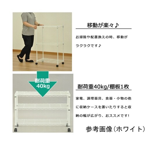 19Φスチールラックセットキャスター付き