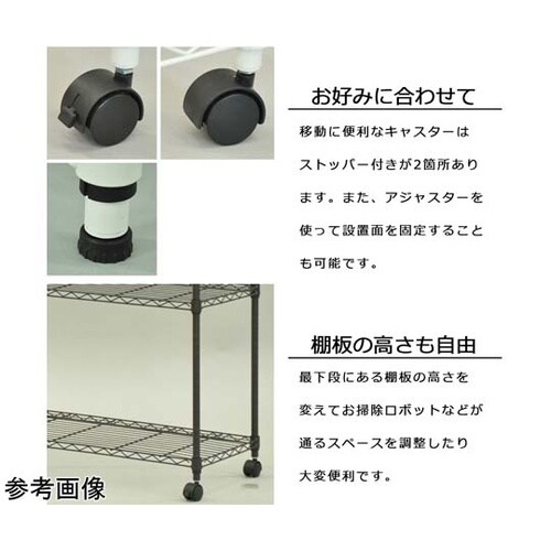 19Φスチールラックセットキャスター付き