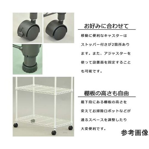 19Φスチールラックセットキャスター付き