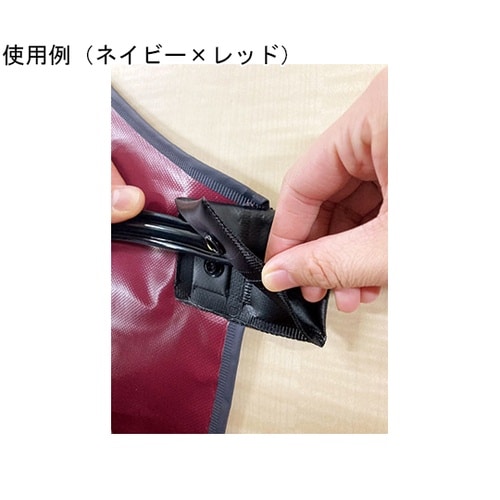 ヒモイランエプロン ホワイト×グリーン