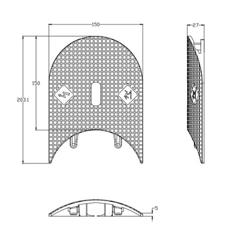 マルチトラケーブルプロテクター 150×