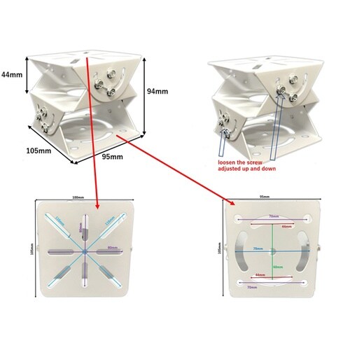 監視カメラ角度調整ハウジングブラケット取