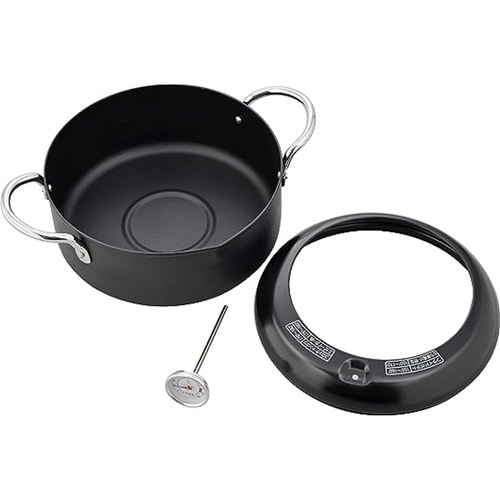 揚げづつみ温度計付両手天ぷら鍋 22cm