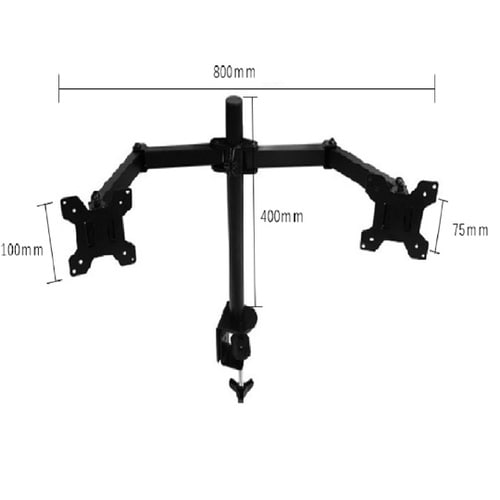 デュアルモニタークランプ式アームスタンド