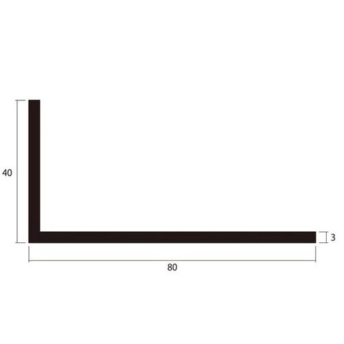 アルミアングル 3.0×40×80 2m