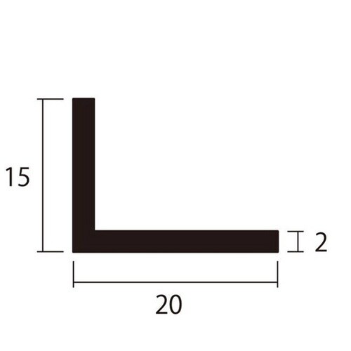 アルミアングル 2.0×15×20 1m