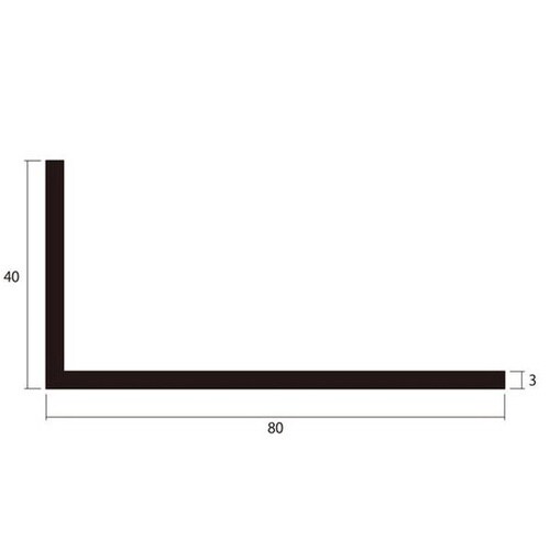アルミアングル 3.0×40×80 1m