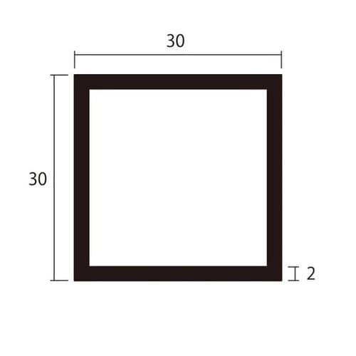 アルミ角パイプ 2.0×30×30 2m