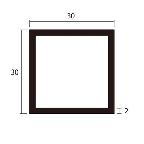 アルミ角パイプ 2.0×30×30 2m