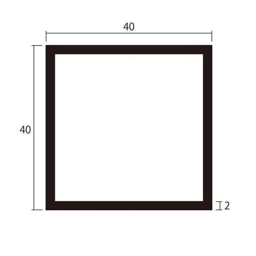 アルミ角パイプ 2.0×40×40 2m