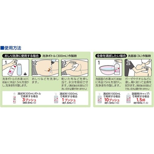 PH清拭料濃縮液体PF顔体詰替1000m