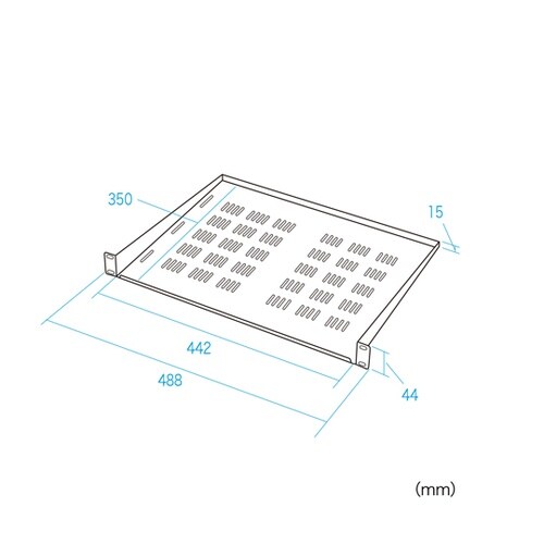 EIA用スリット付棚板(1U) CP−S