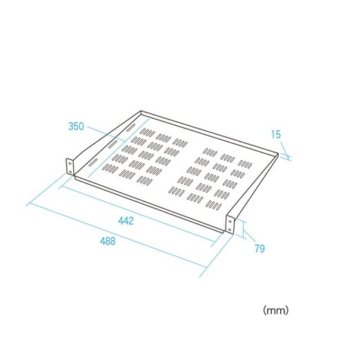 EIA用スリット付棚板(2U) CP−S