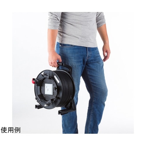 屋外用巻取り延長CAT6A LANケーブ