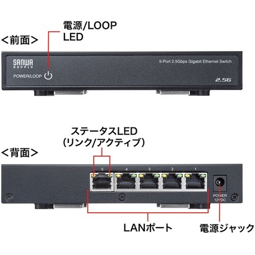2.5G対応 スイッチングハブ(5ポート