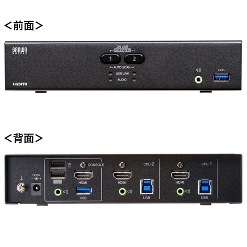 4K対応HDMIパソコン自動切替器(2: