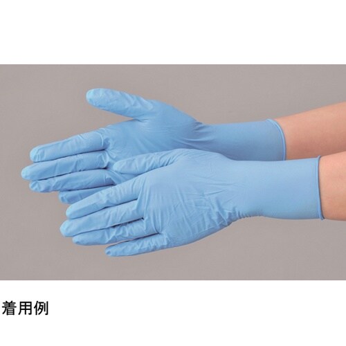ニトリル極薄手袋 粉付 ブルー SS 1